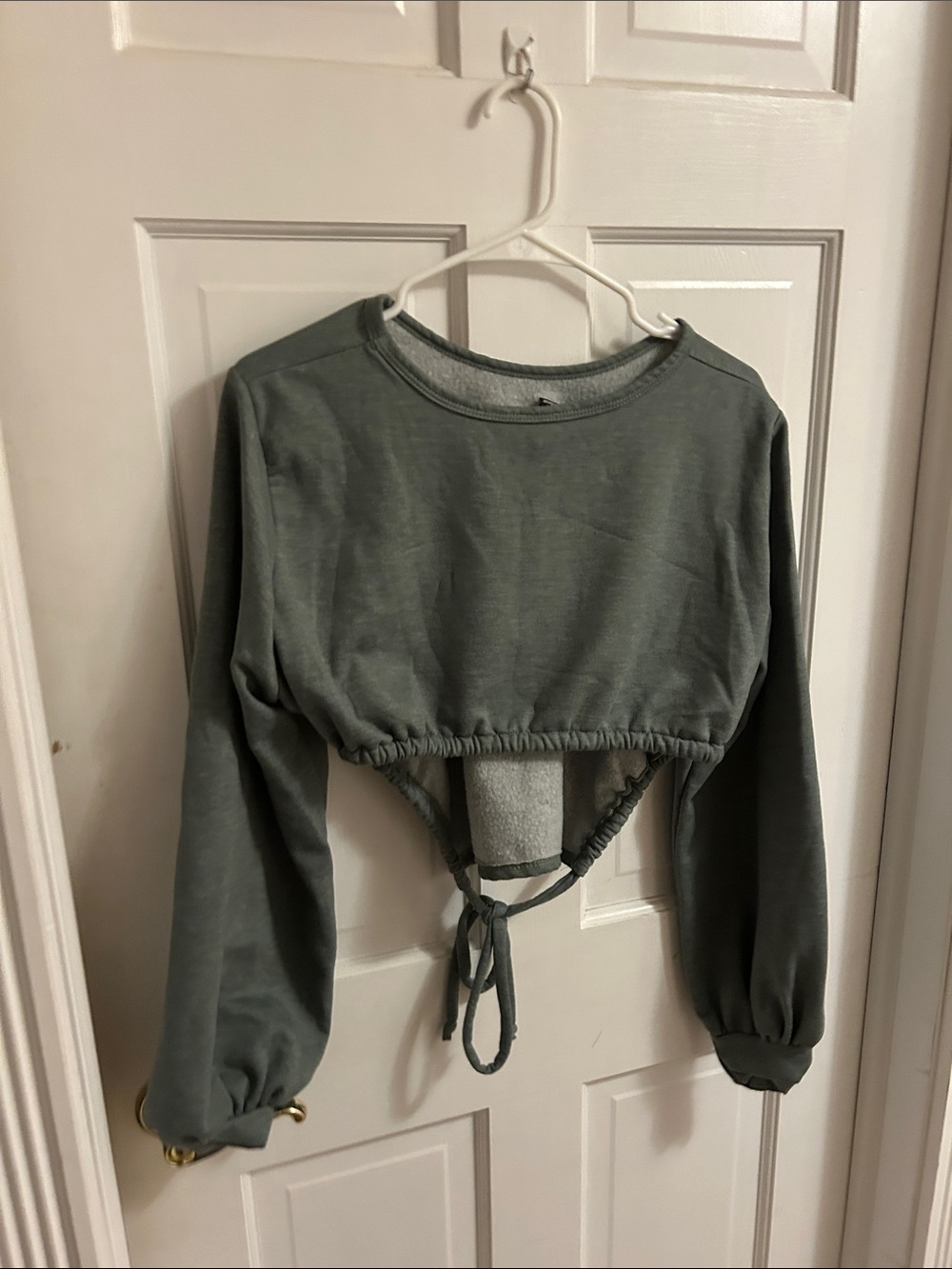 Cropped Drawstring Sweatshirt - Picture 5 of 8